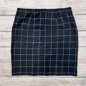 ELOQUII Windowpane Pencil Skirt